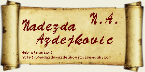 Nadežda Azdejković vizit kartica